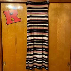 White House Black Market Strapless Striped Dress